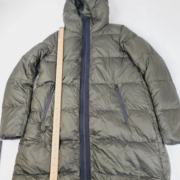 Lululemon Women's Dark Green Out In The Element Hooded Puff Parka Jacket Size 4 - Picture 3 of 8
